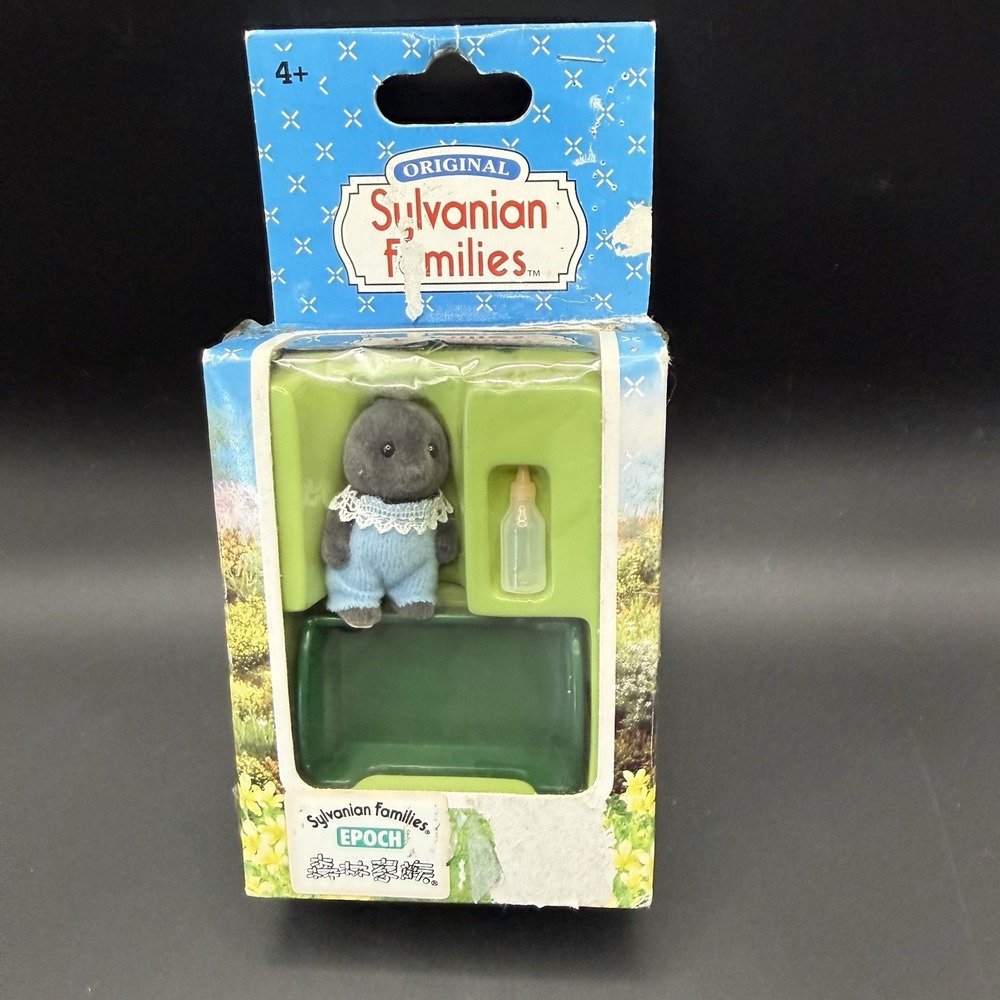 Vintage Sylvanian Families McBurrows Mole Baby Monty/Mo NIB
